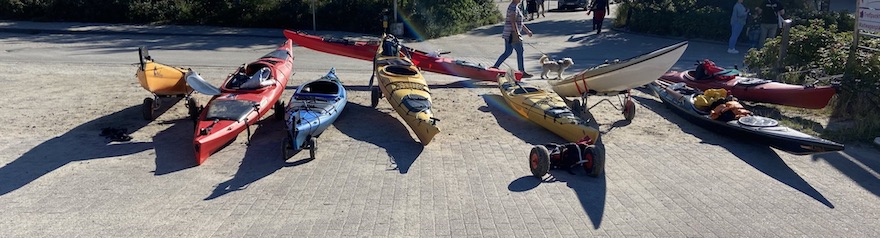 Seekajakgruppe nach der Tour in Cuxhaven