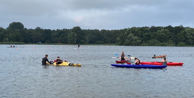 Baden mit Boot im Juli 2021