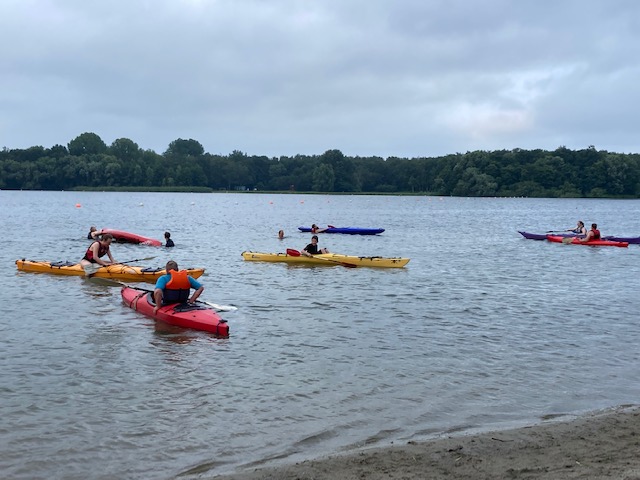 Baden mit Boot im Juli 2021