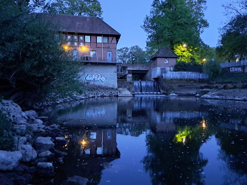Abendstimmung am Wehr in Telgte