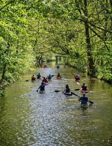 Paddler des SC Blockland auf dem Wasser